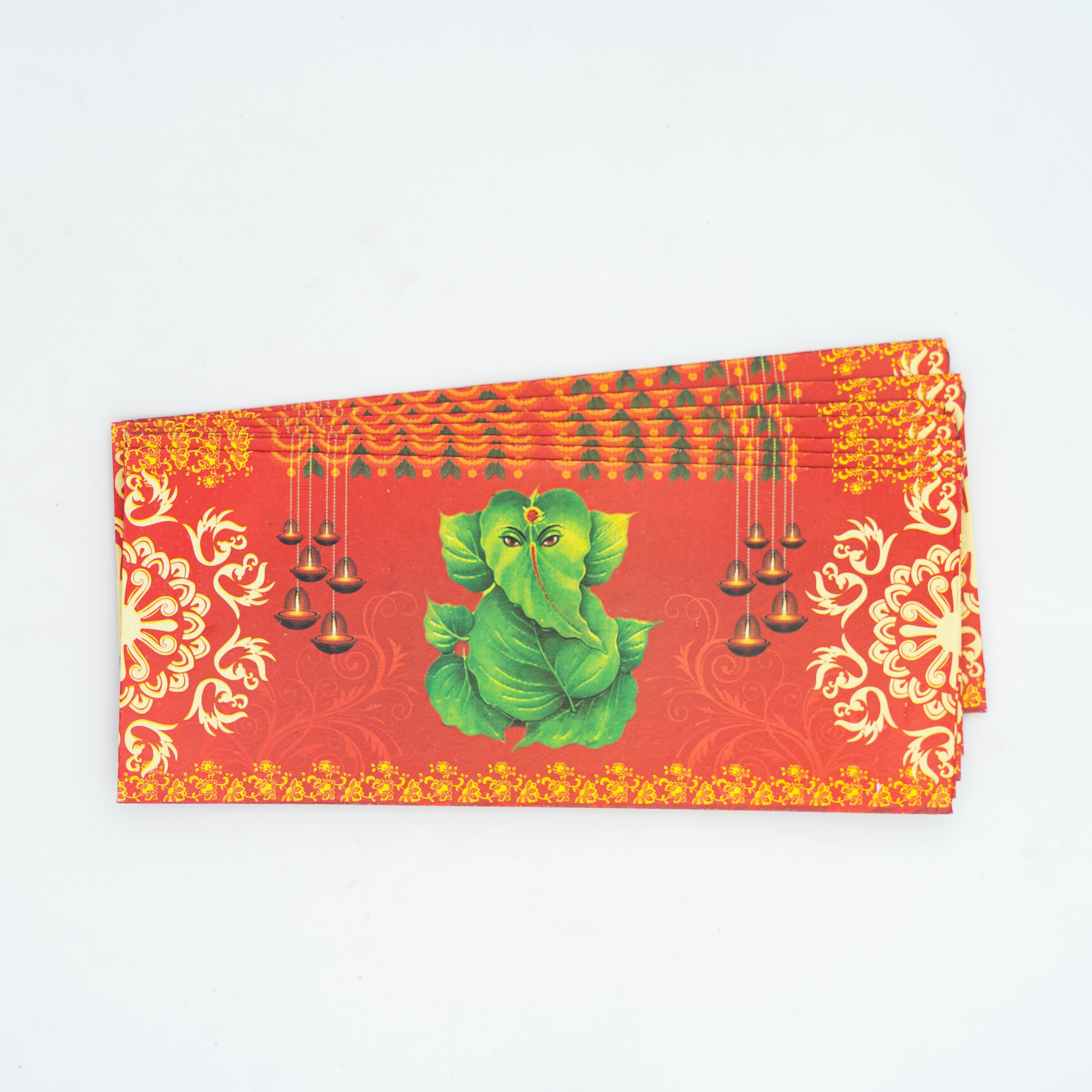 Envelop Small Size (Leaf Ganesh Print) 10Pcs Office Supply 10pcs MRP 50