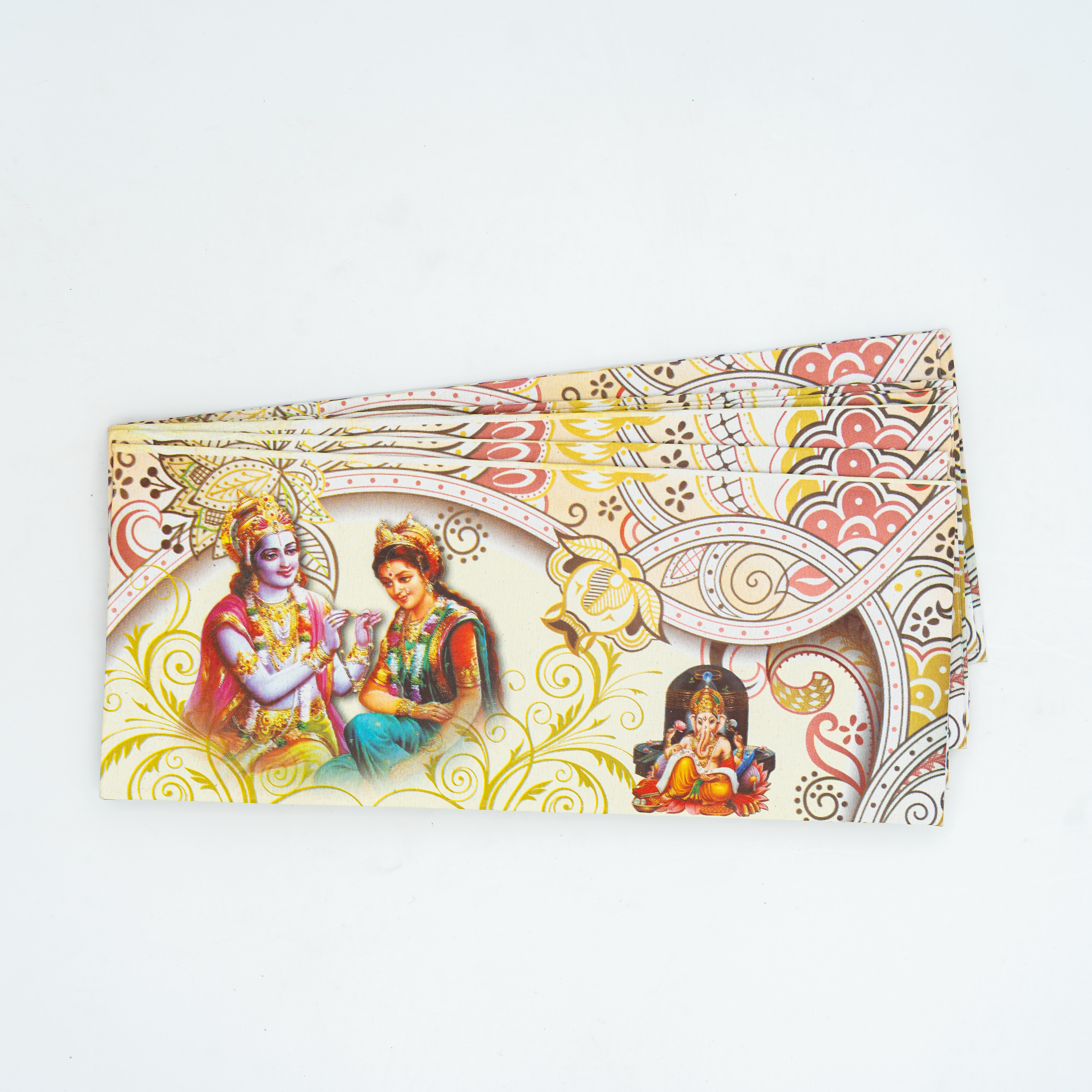Envelop Small Size (Radha Krishna with Ganesh Print) 10Pcs Office Supply 10pcs MRP 50