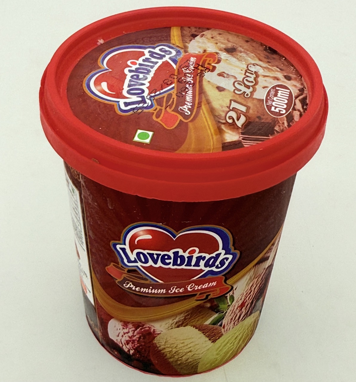 Lovebirds 21 Love Icecream Tub 500 mL MRP 260