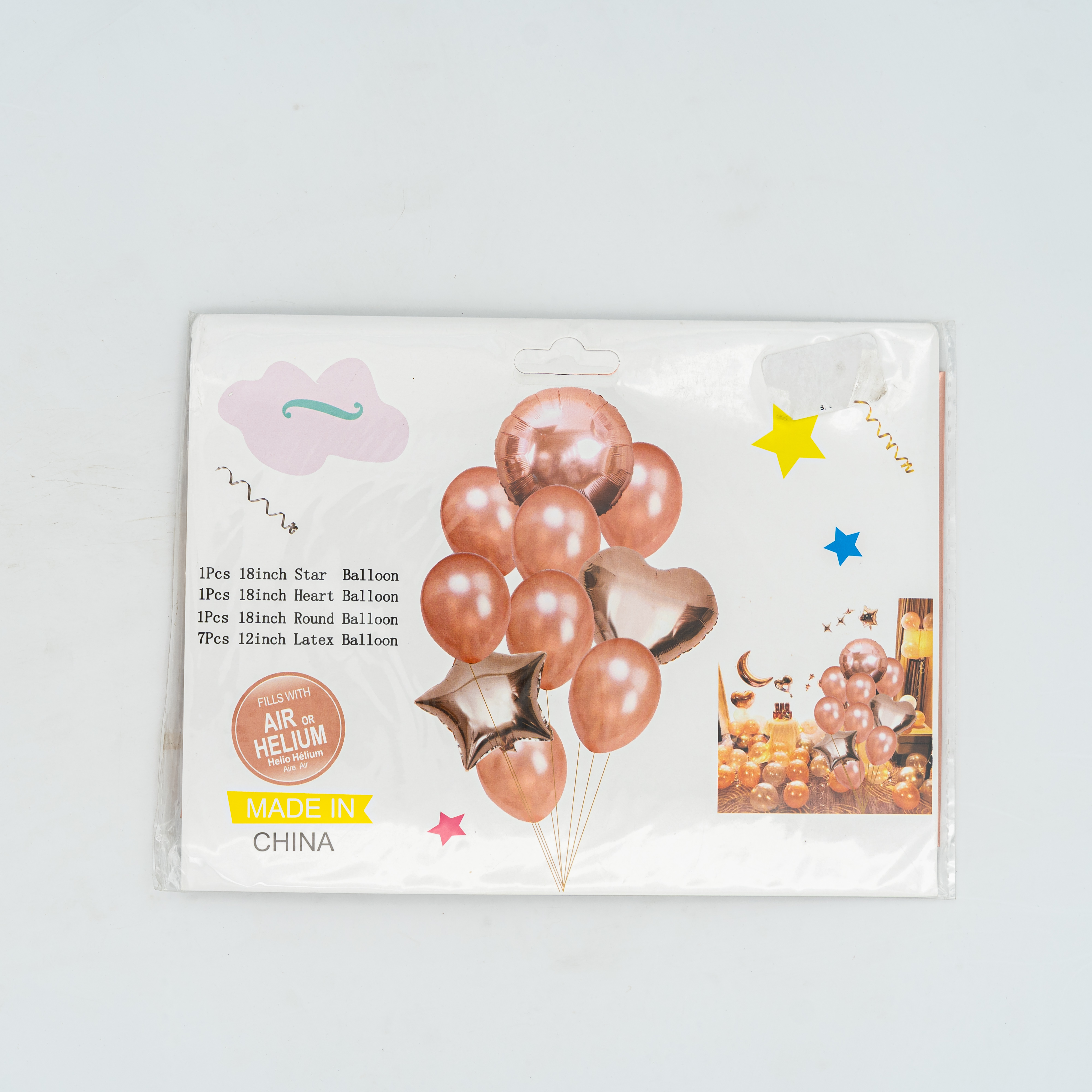 Ballon Assorted Mix (Rose Gold) Party Items MRP 254