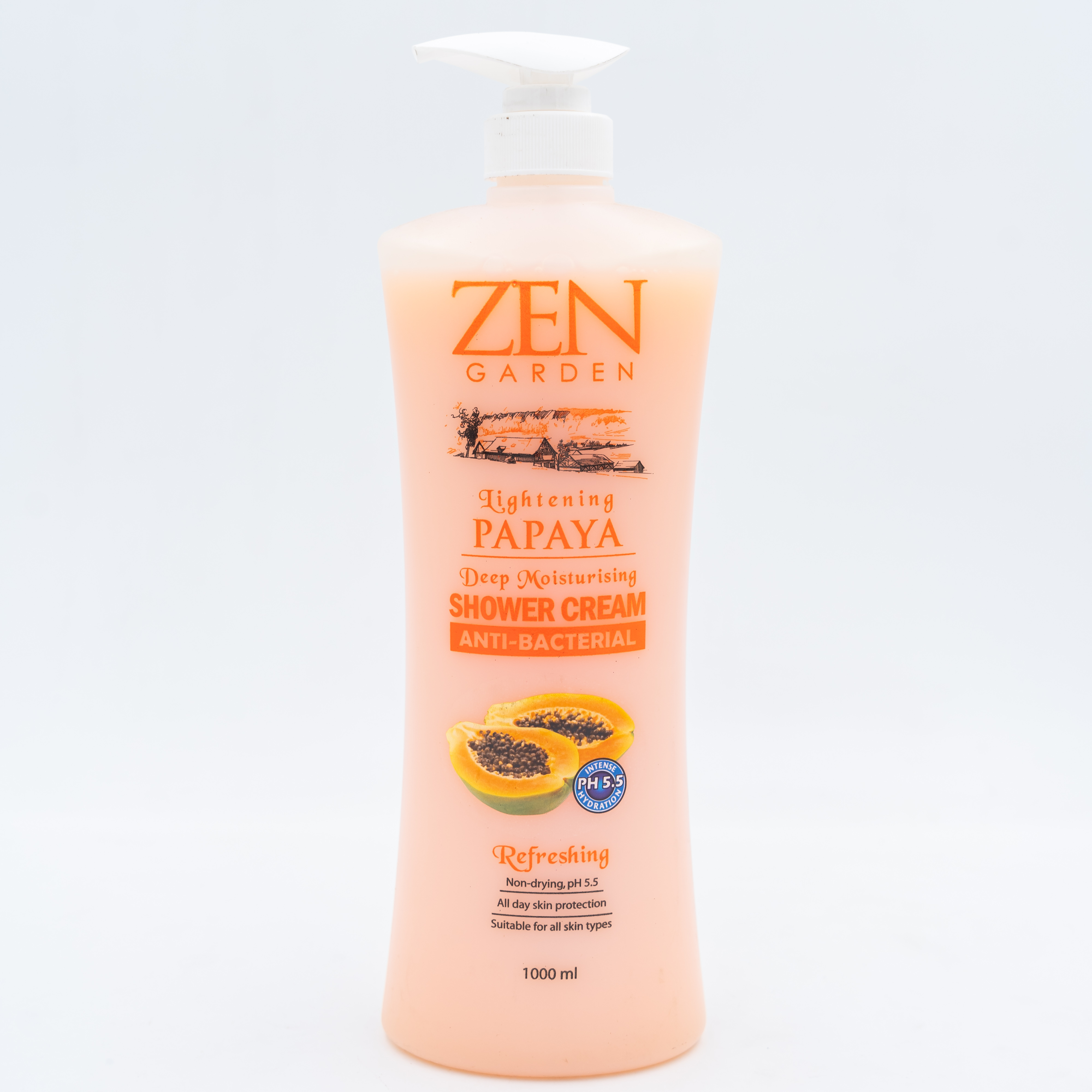 ZEN GARDEN SHOWER CREAM PAPAYA LT 1L MRP529