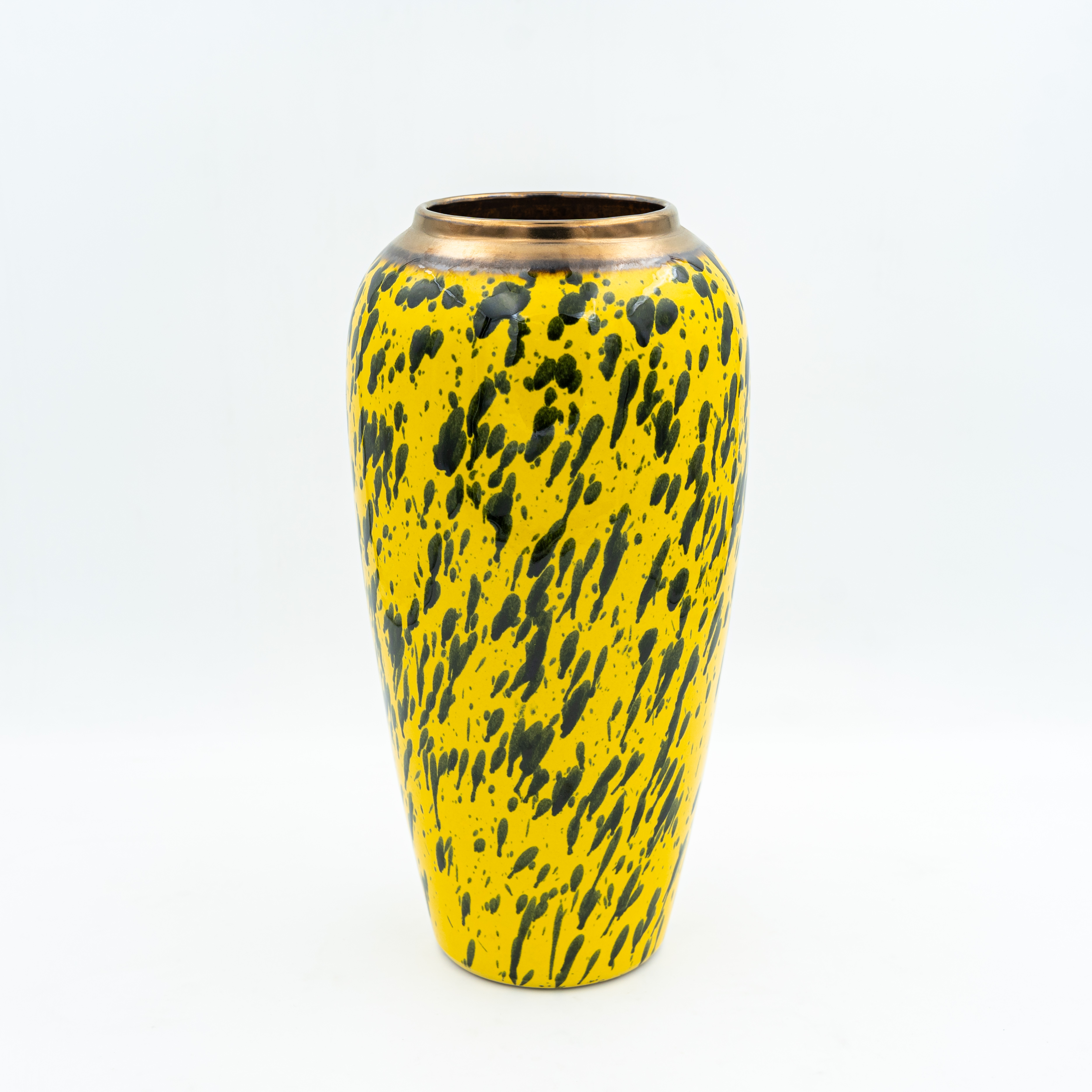Round Ceramic Flower Vase Yellow MRP3845