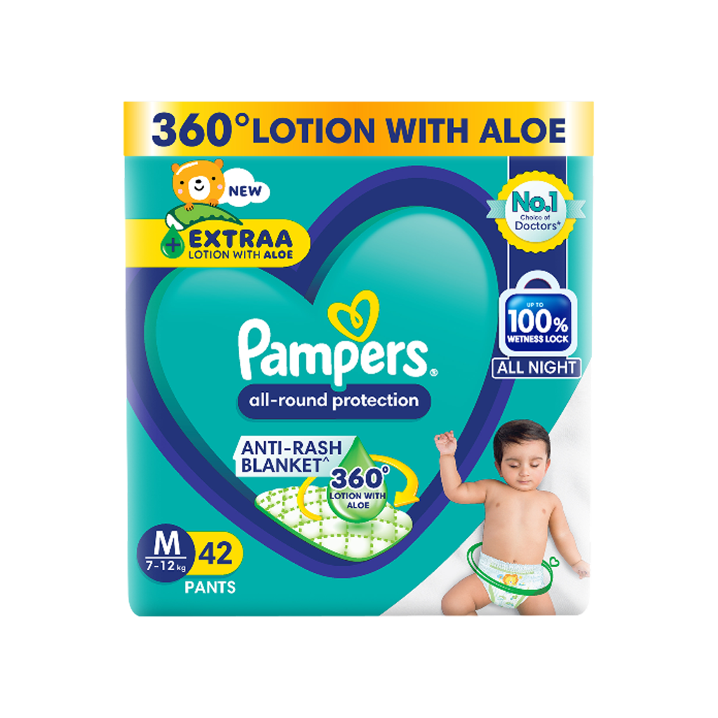 Pampers Pants 42'S Medium Baby Diapers MRP 1438