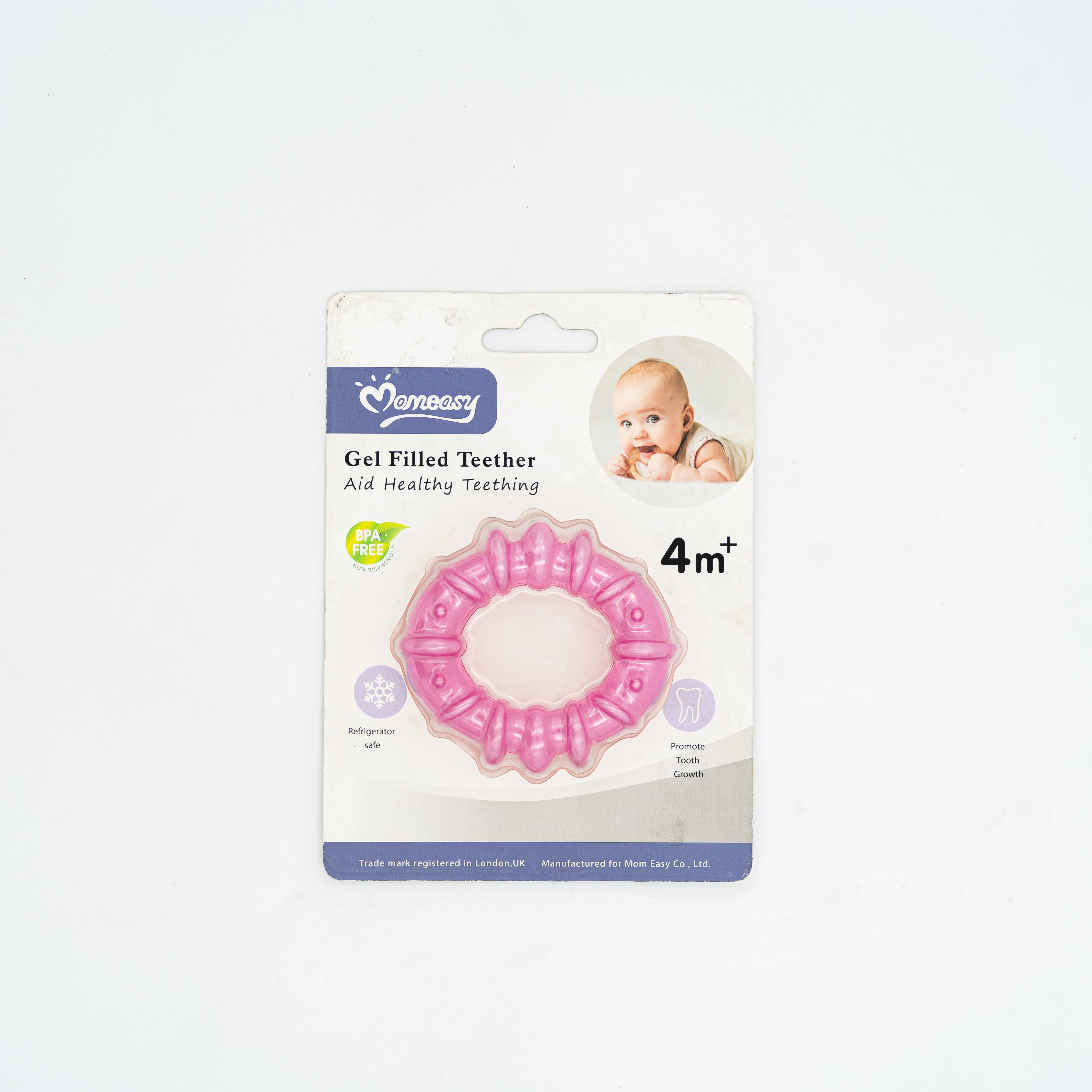 Momeasy Gel Filled Teather Pink Color Ring Design for 4month+ MRP330