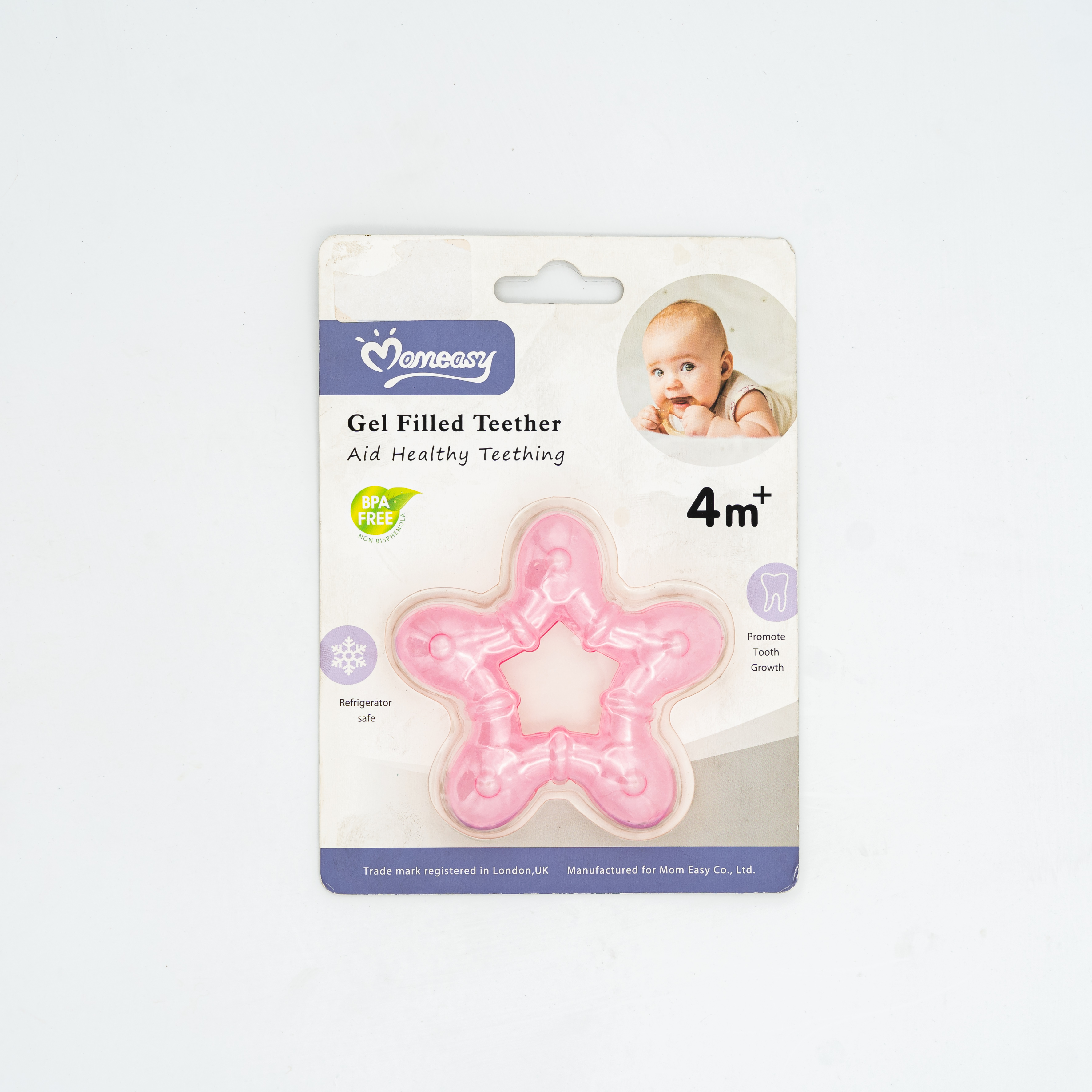 Momeasy Gel Filled Teather Pink Color Star Design for 4month+ Baby Accessories MRP 330