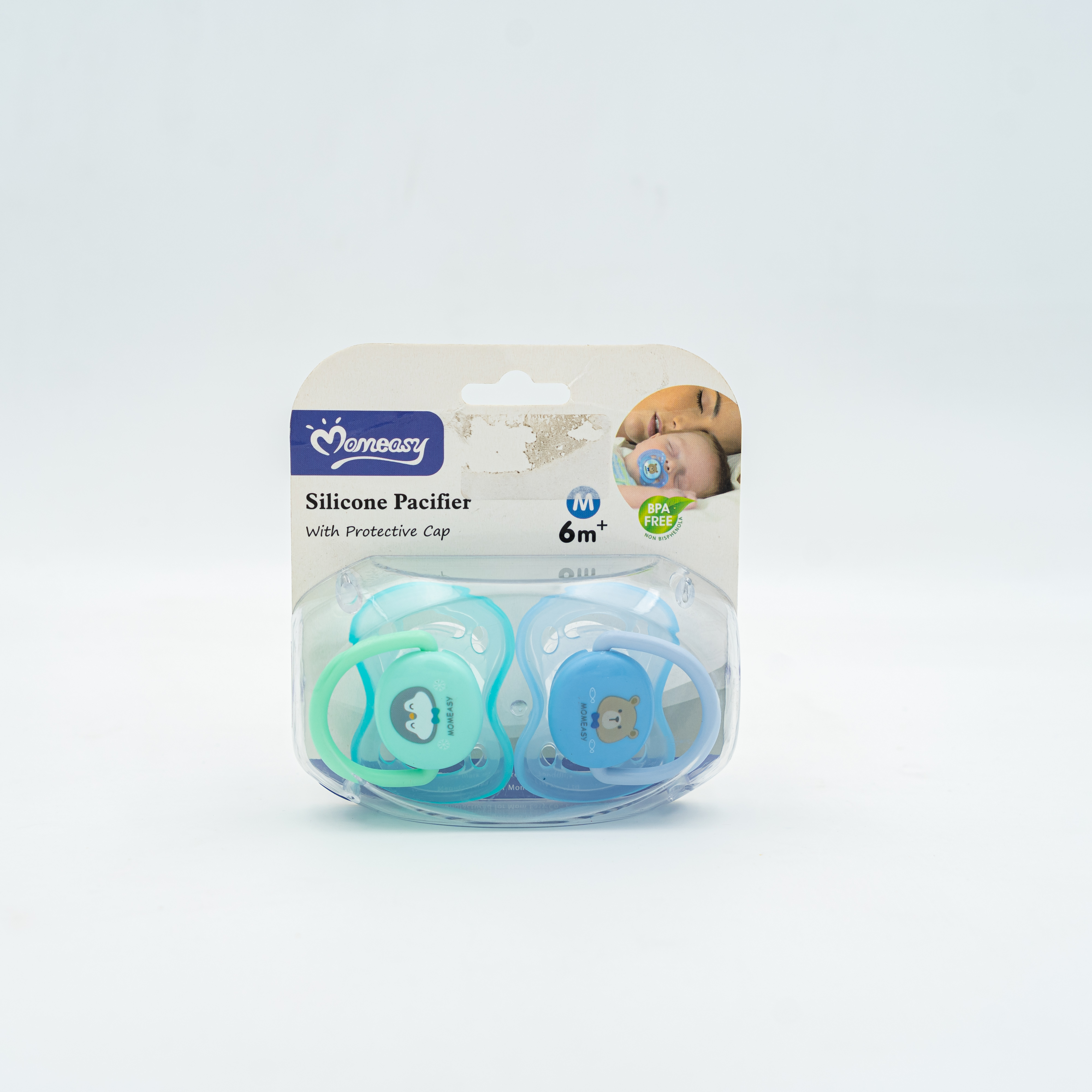 Momeasy Silicone Pacifier with Protective Cap for Month+ MRP555
