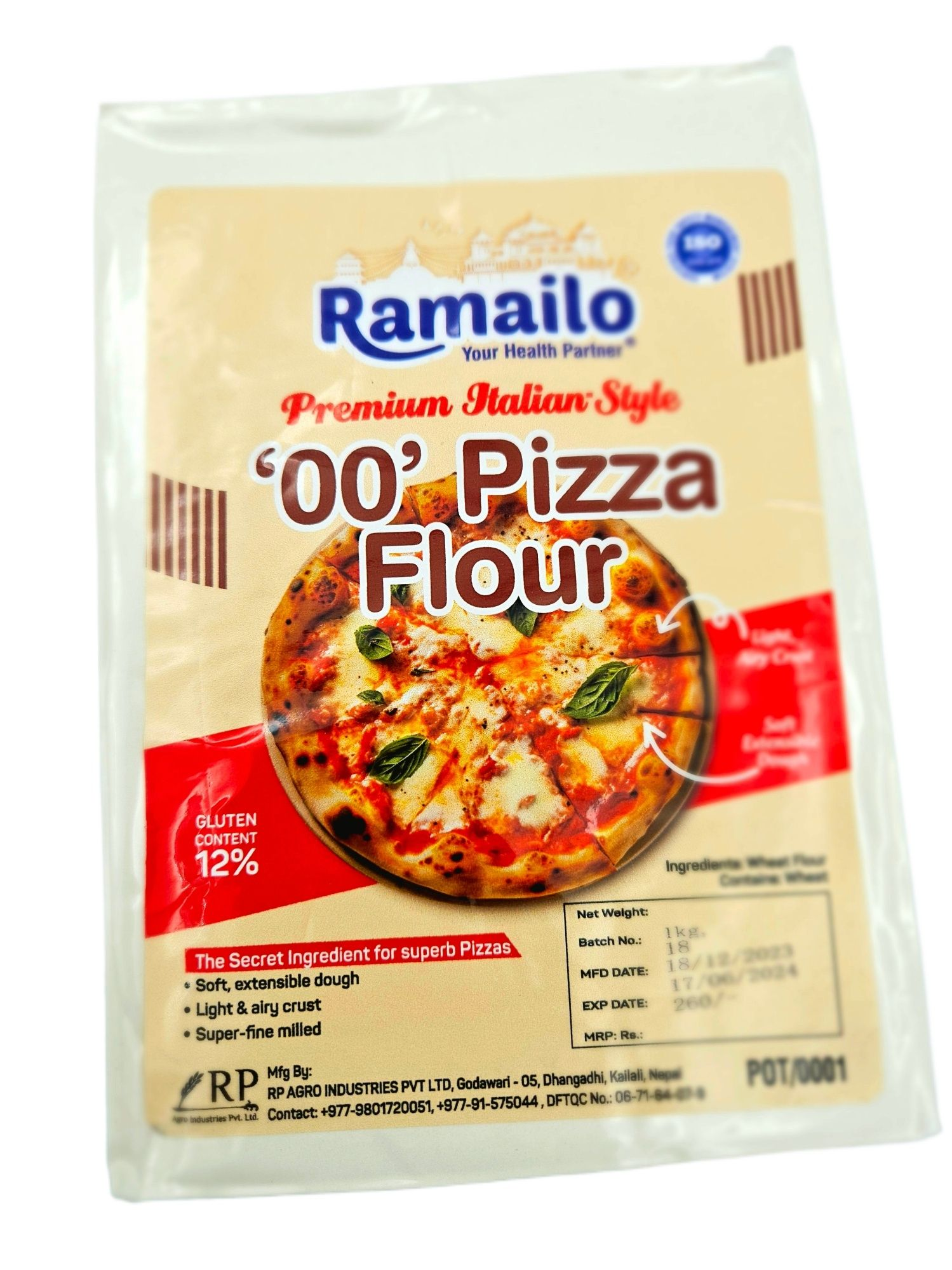 Ramailo Pizza Flour 1kg MRP 260