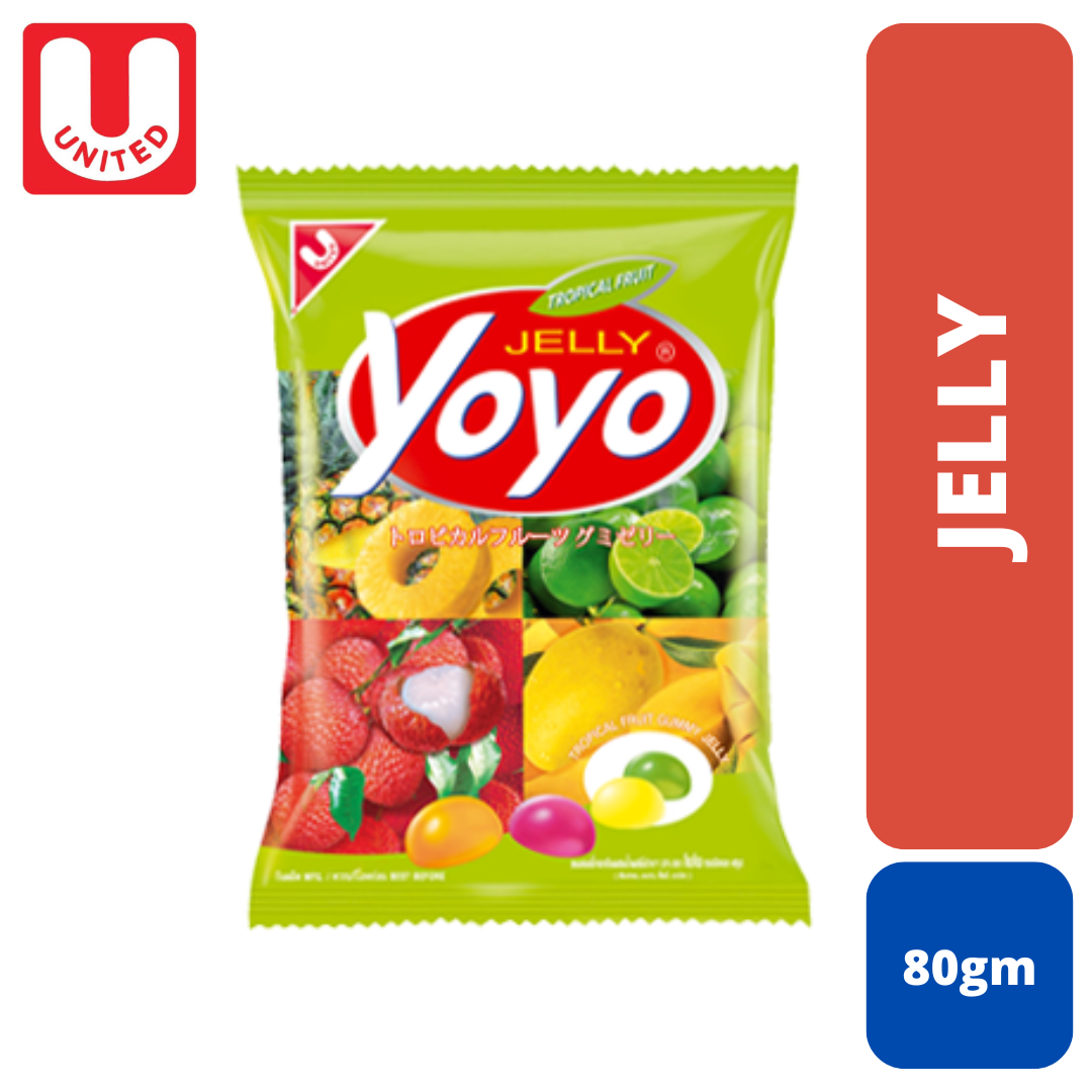 United Yoyo Tropical Fruits Gummy Jelly 80g MRP 330