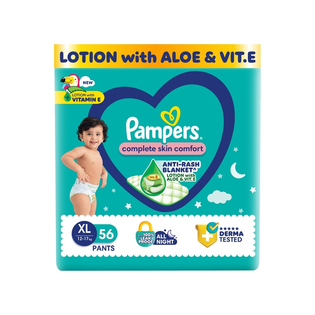 Pampers Pants 56'S XL Baby Diapers  MRP 2318