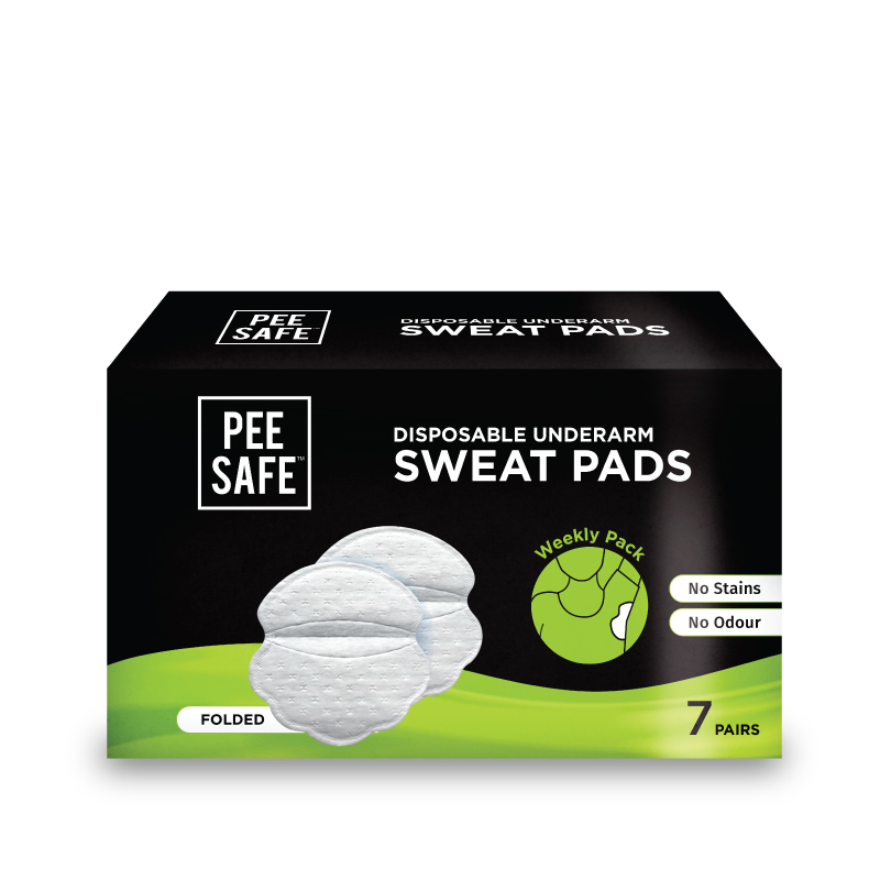Pee Safe Disposable Underarm Sweat Pads (Folded) - Pack of 14
