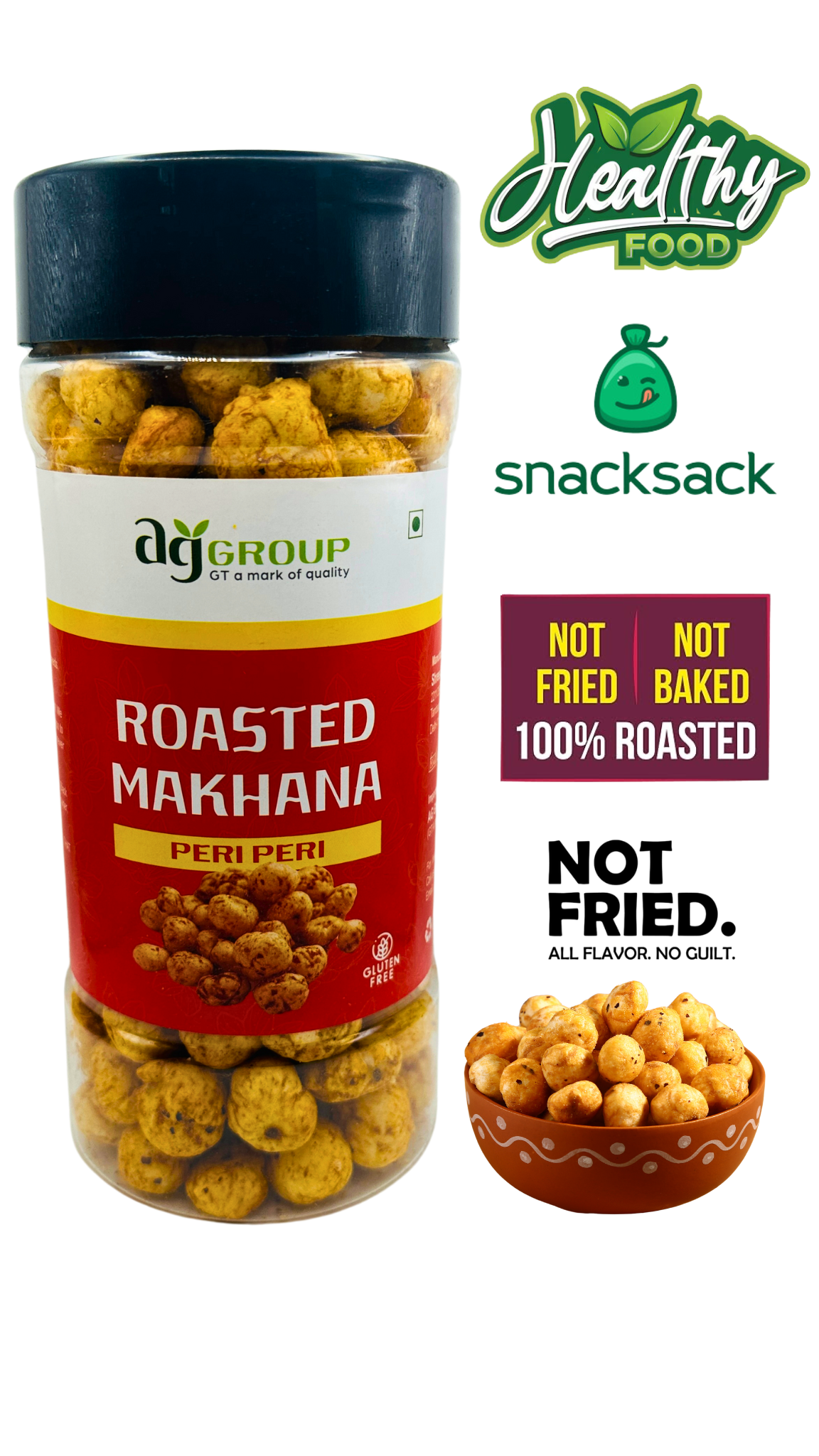 Makhana Fox Nuts Peri peri Flavor Snacks 80gm MRP 300