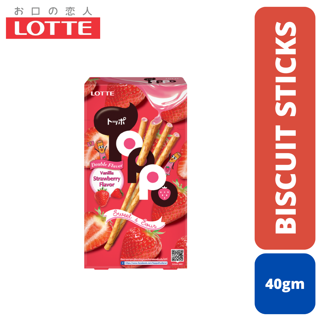 Lotte Toppo Vanilla Strawberry (40g)