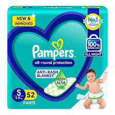 Pampers Diapers Baby Pants S 's 52pcs MRP1444