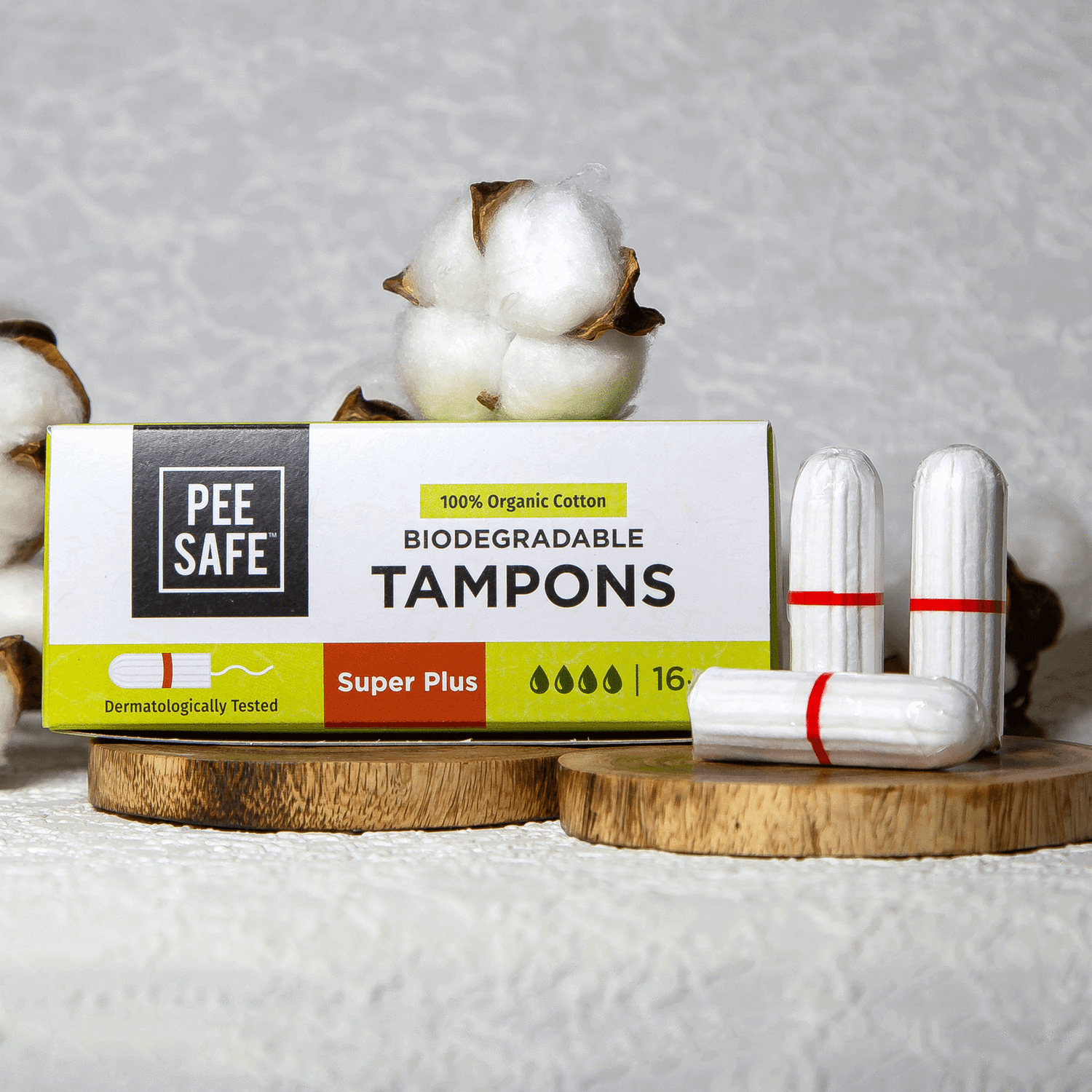Pee Safe Organic Cotton Tampon - Super Plus