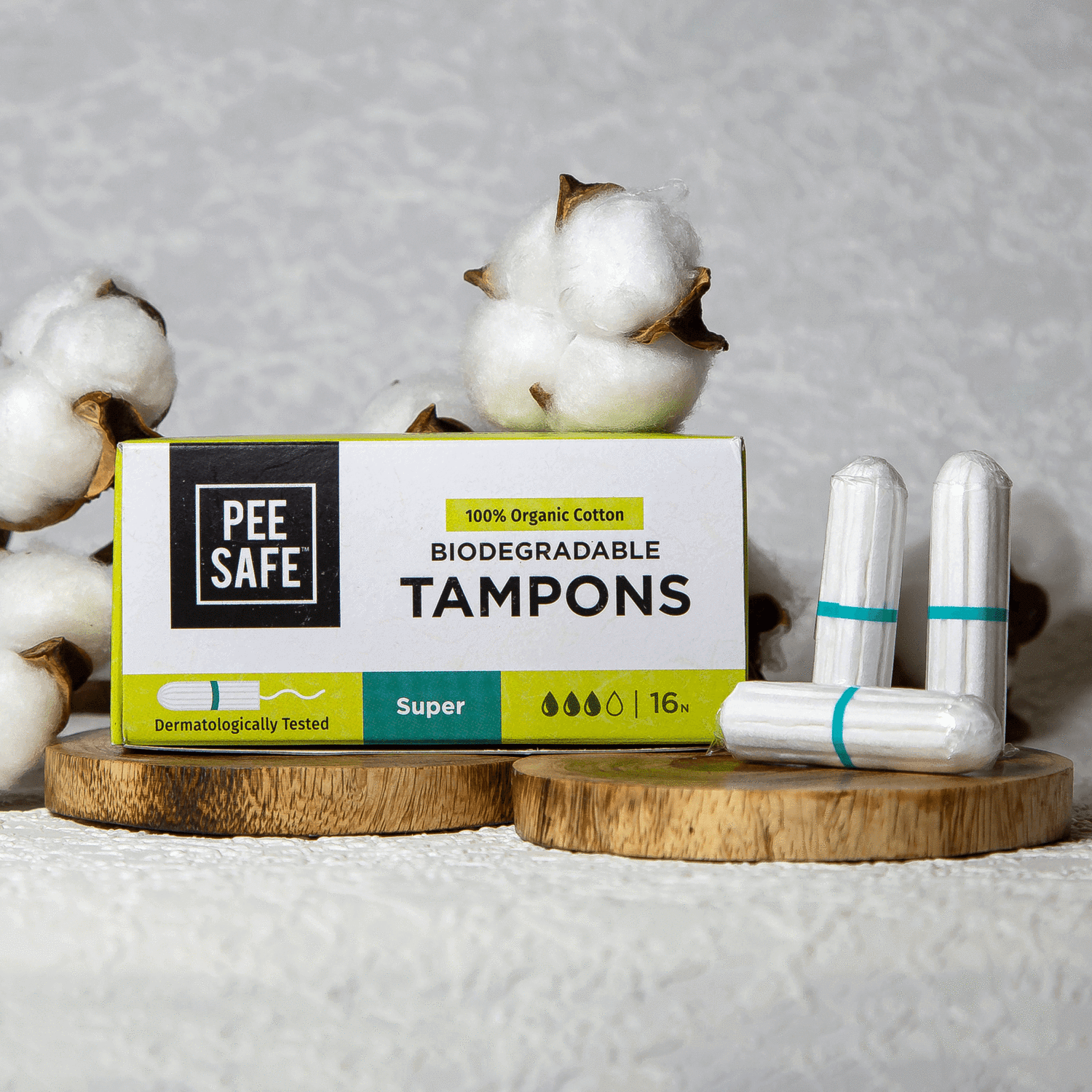 Pee Safe Organic Cotton Tampon - Super