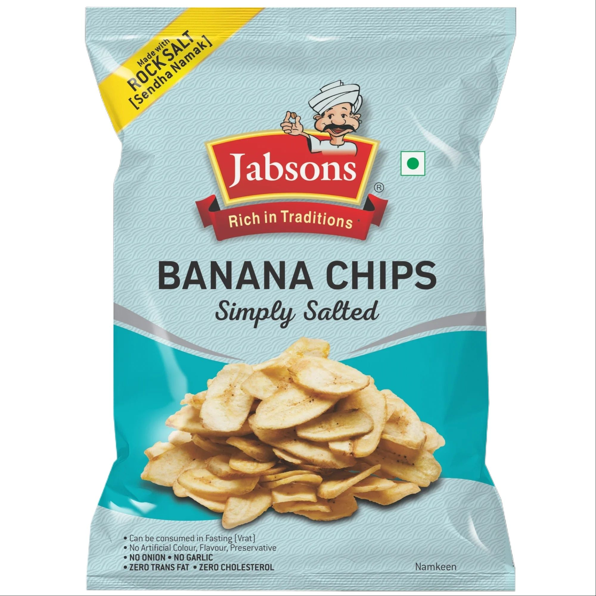 Jabsons Foods Namkeen Banana Simply Salted 150g MRP 210