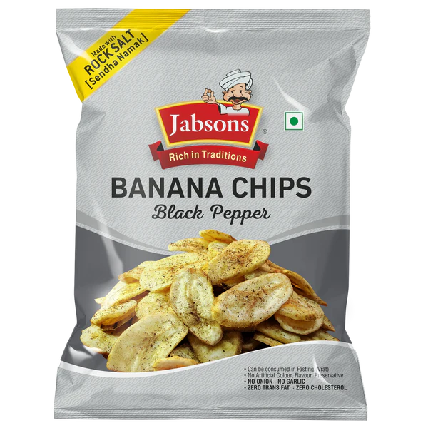 Jabsons Foods Namkeen Banana Black Pepper 150g MRP 210