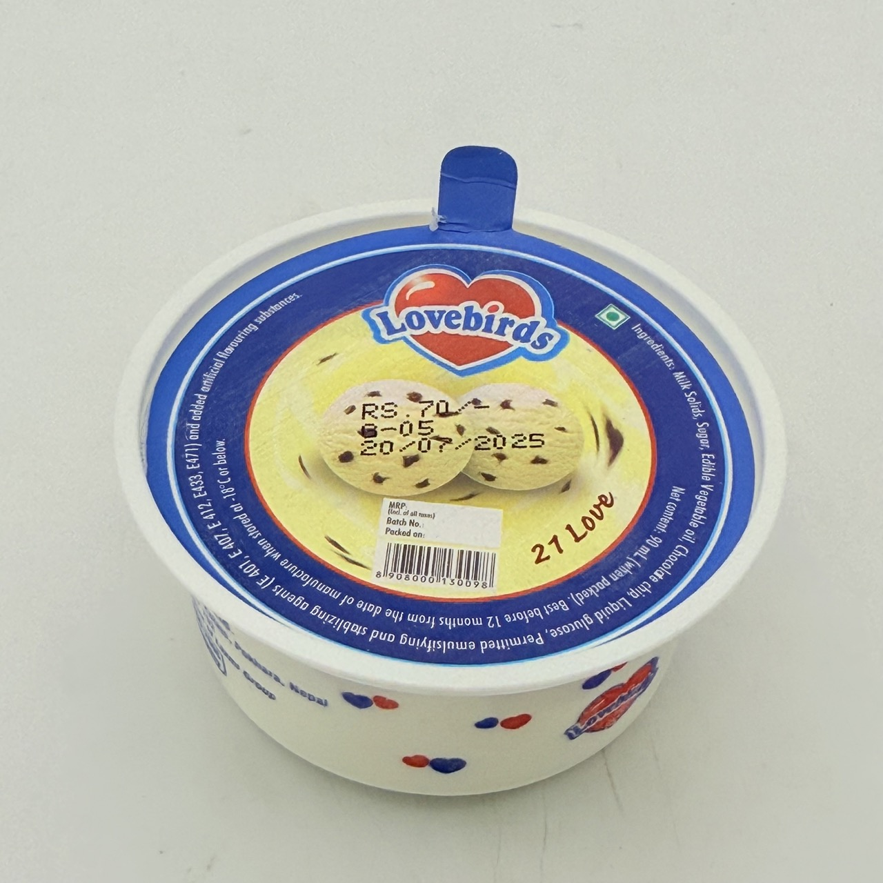 Lovebirds 21 Love Big Cup Icecream Tub 21 L MRP 70
