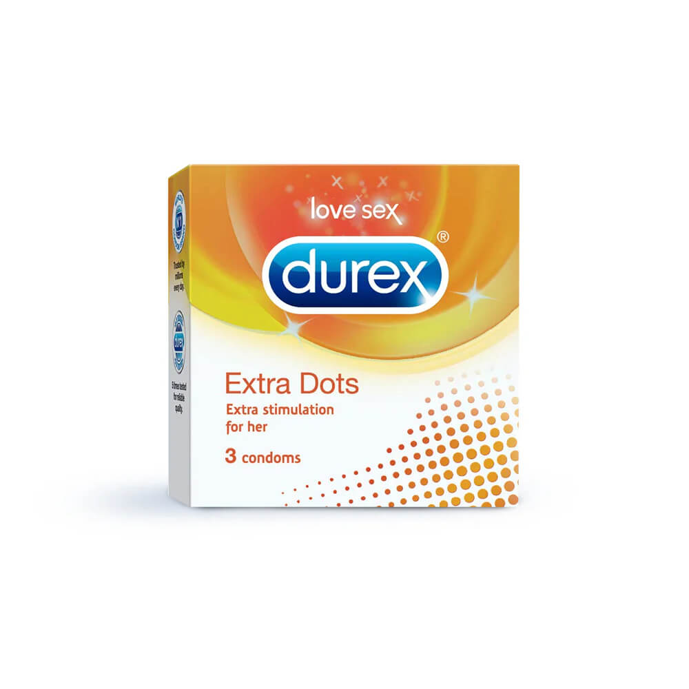 Durex Extra Dots Condom 3Pcs MRP 175