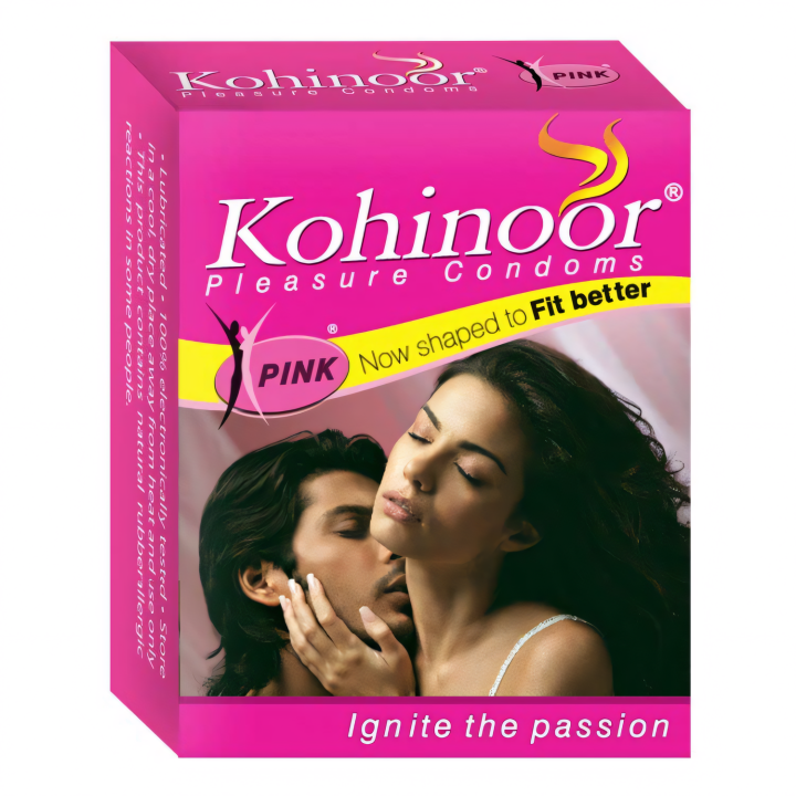 Kohinoor Pink Condom 3pcs MRP 50
