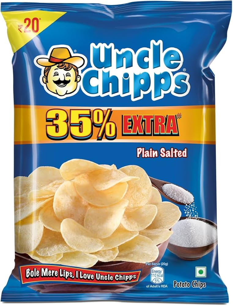Uncle Chips Plain Salted 48g MRP60