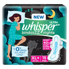 Whispers Ultra Night XL+ 's 15pcs MRP340