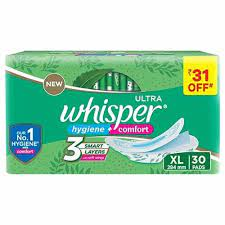 Whispers Ultra Clean XL 's 6pcs MRP96