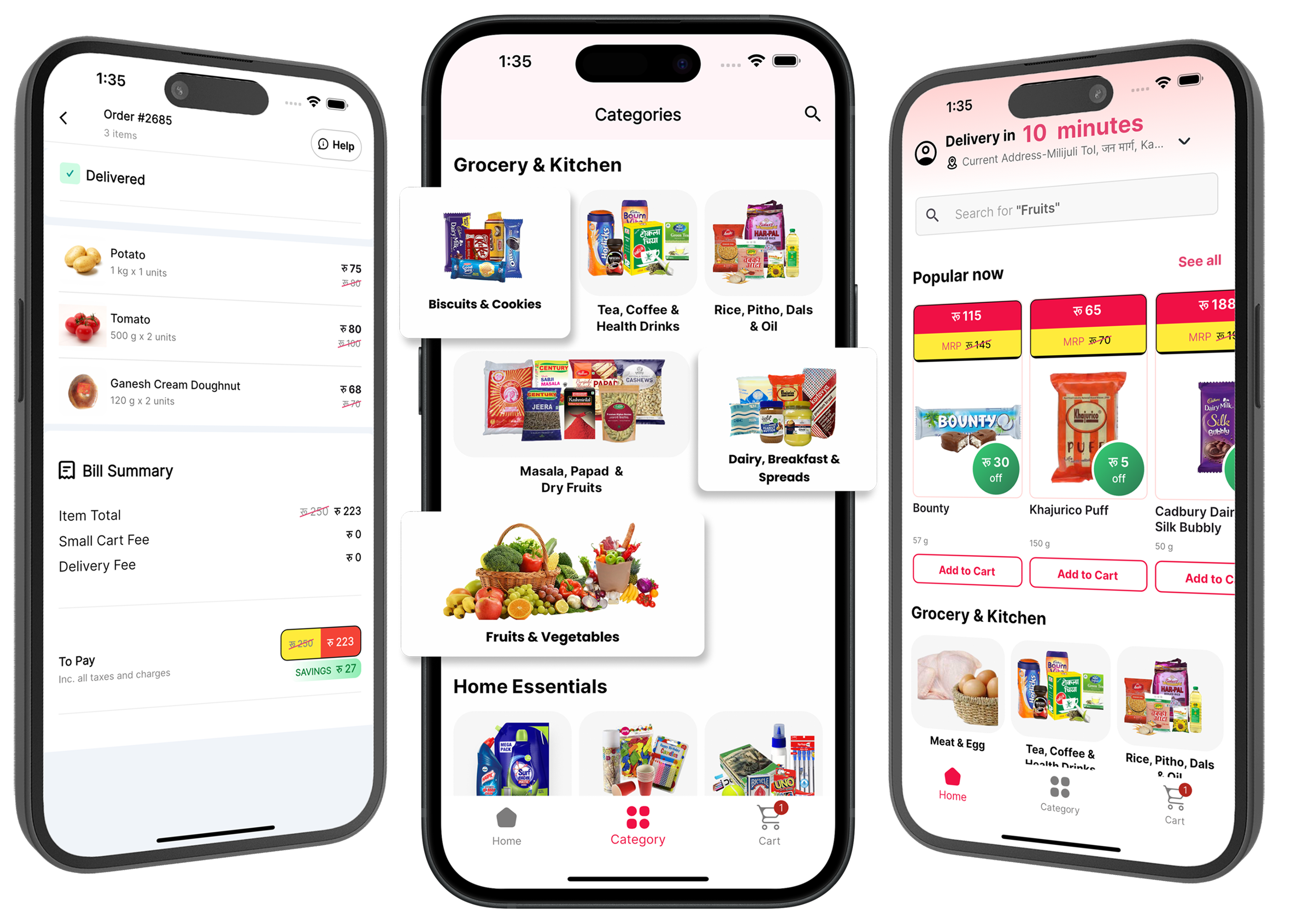 Fasto App Screens